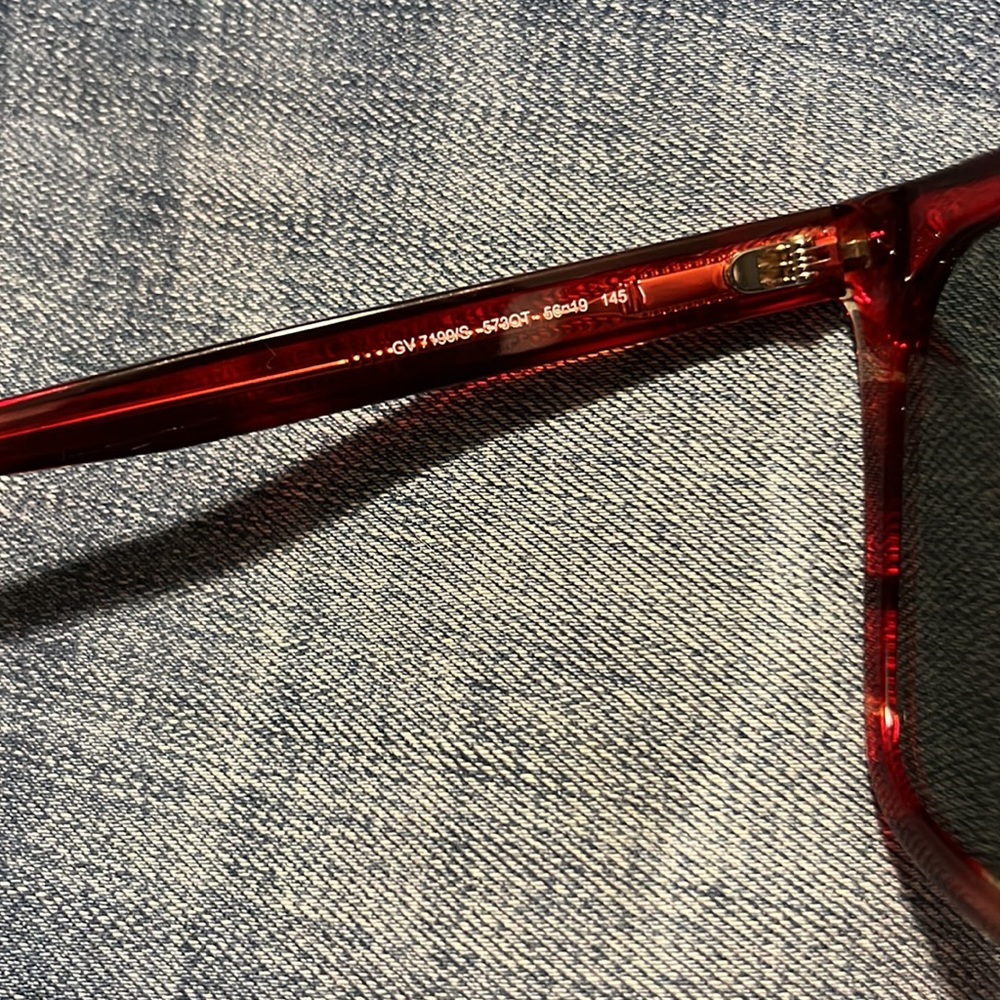 Givenchy Authentic Red Tortoise Shell Large Round… - image 5